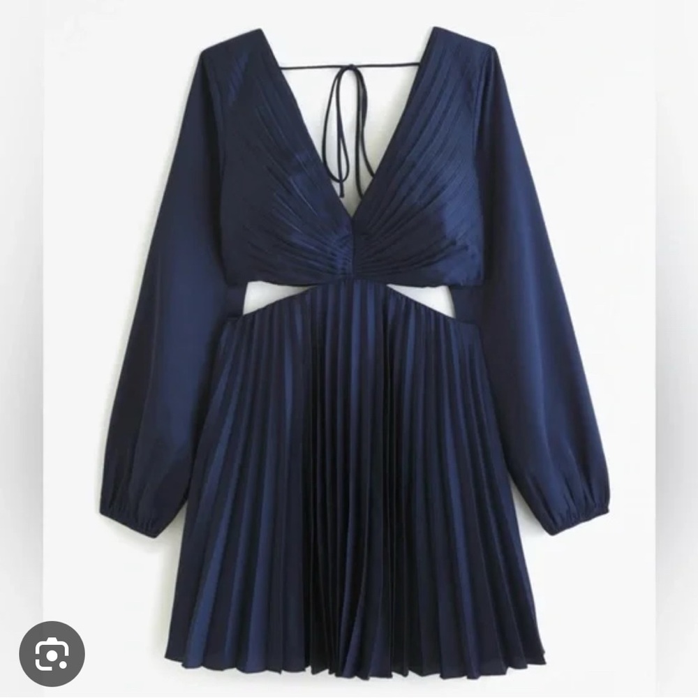 Abercrombie Giselle pleated cut out dress